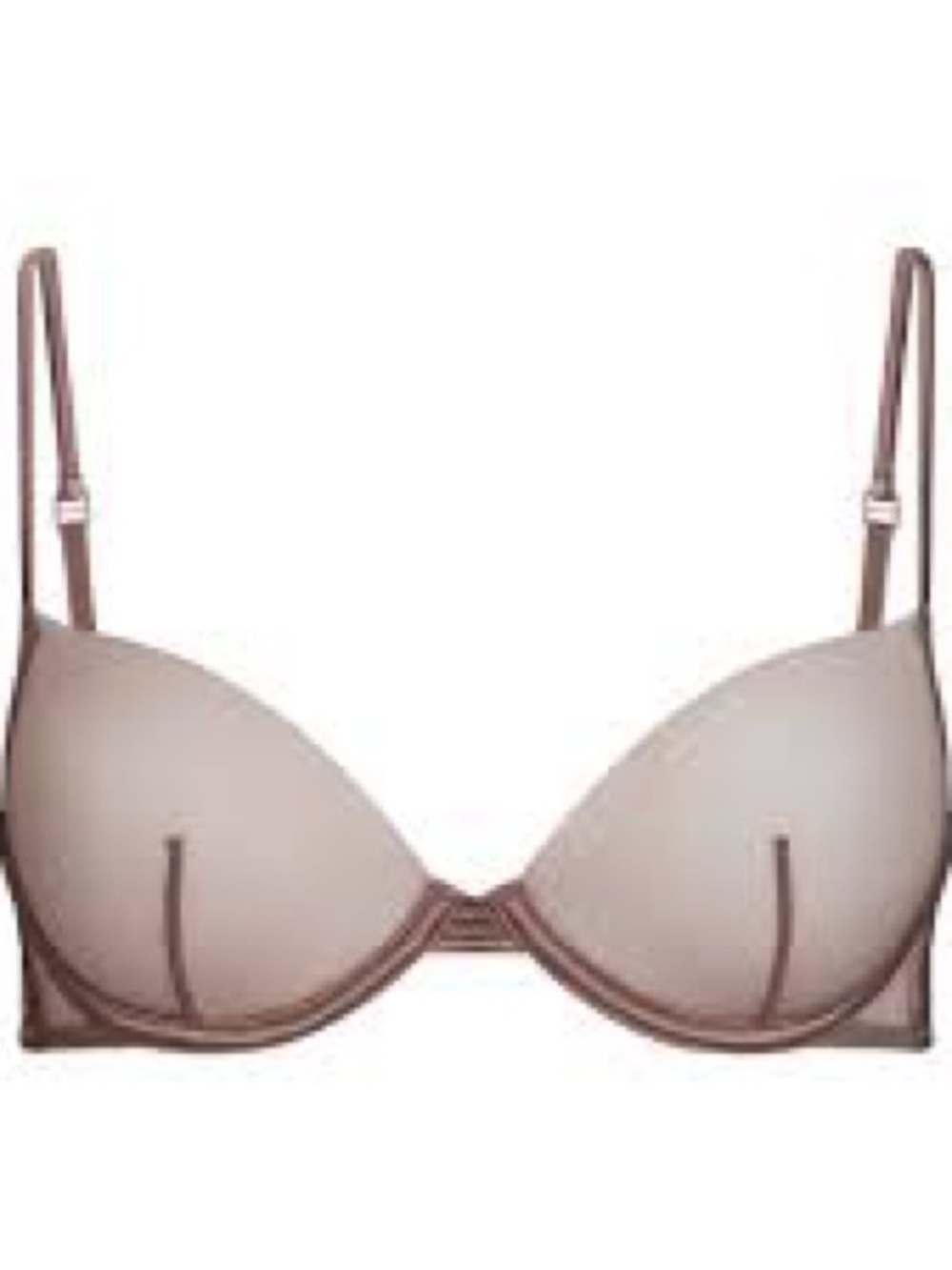 SKIMS Taupe-Brown Toned Plunge bra- color (umber) 36D NWT